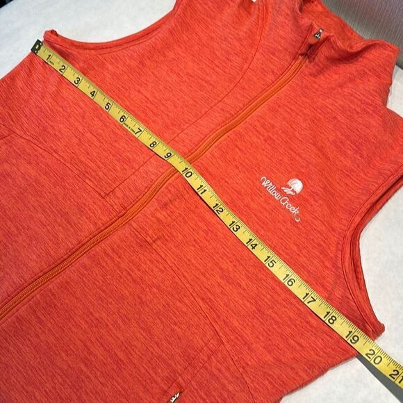 Puma Golf Vest Full Zip Front Sz M Heathered Orange Willow Creek Golf Course - Picture 8 of 9